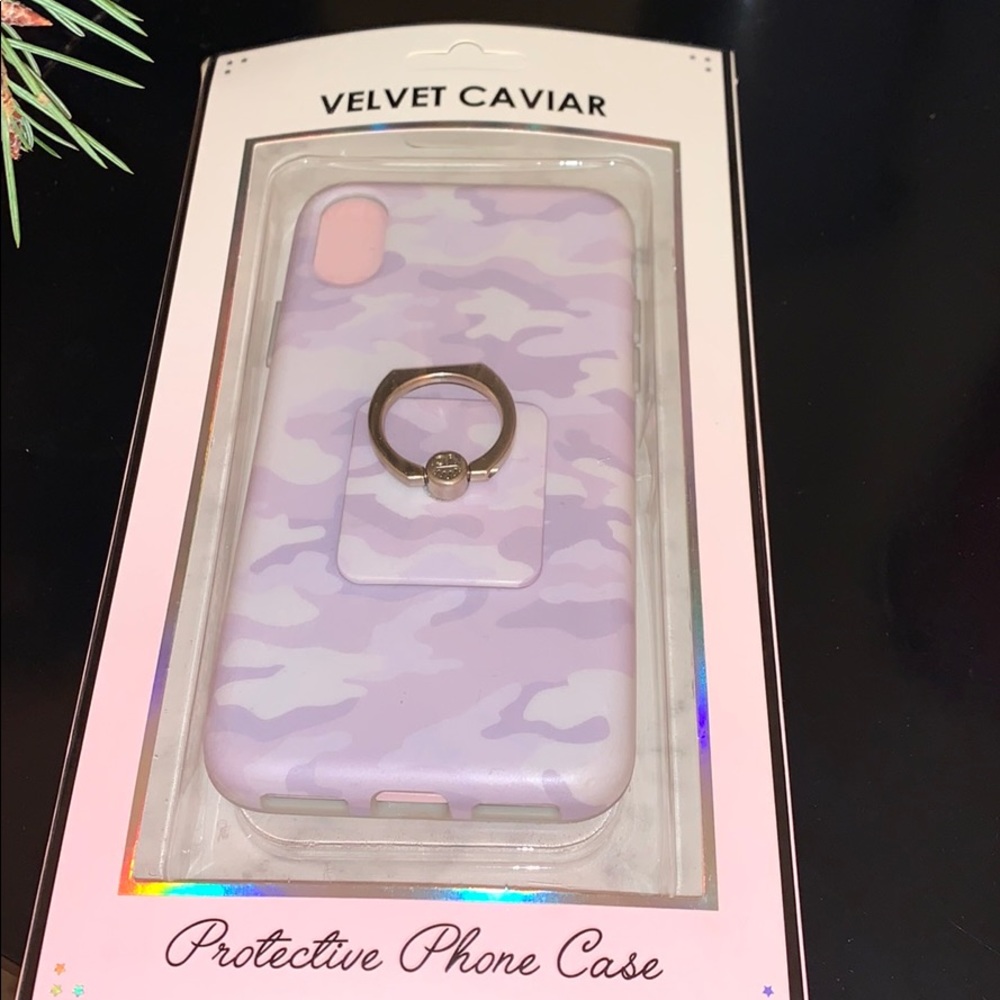 Camo print velvet caviar iPhone X / XS case